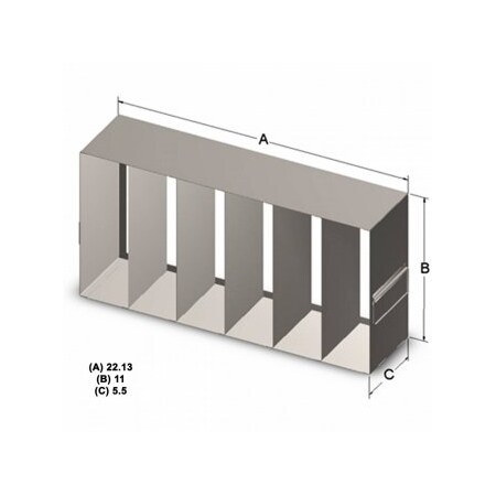 Custom Biogenic Freezer Rack, Upright, 96/384 Plates, 22x5.5x11" 247553